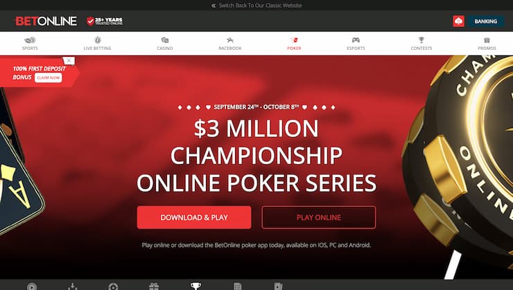 BetOnline Online Poker Site