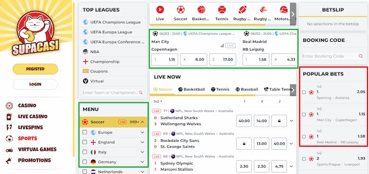 supacasi european football betting