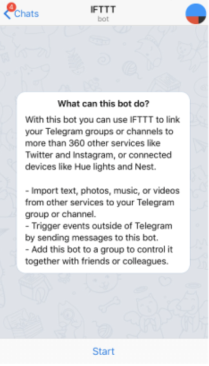 IFTTT Telegram Bot