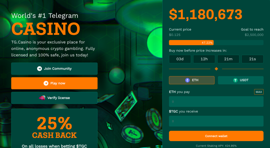 TG.Casino presale